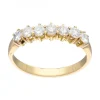 Anillo de oro amarillo 18K con diseño y brillantes