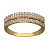 Anillo de Oro amarillo 18K con diseño y Circonitas