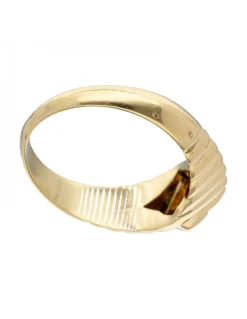 Anillo de Oro amarillo 18K con diseño y Brillantes