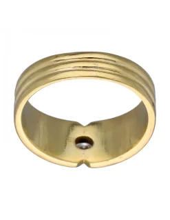 Anillo de Oro amarillo 18K con diseño y Brillante