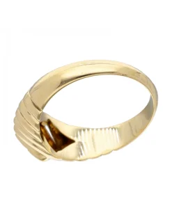 Anillo de Oro amarillo 18K con diseño y Brillantes