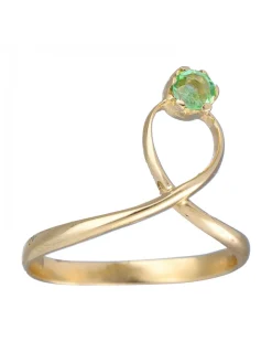 Anillo de Oro amarillo 18K con Esmeralda
