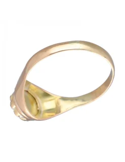 Anillo de Oro amarillo y blanco 18K con diseño y Brillantes