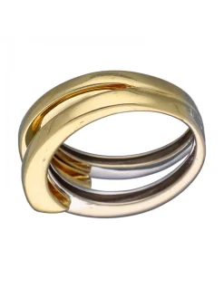 Anillo de Oro amarillo y Blanco con diseño Moderno