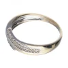Anillo de oro blanco 18 K con diseño y circonitas