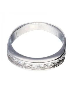 Anillo de oro blanco 18 kl para mujer con diamantes