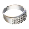 Anillo de oro blanco 18 kl con diamantes