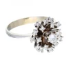 Anillo de oro blanco 18 kl con diamantes