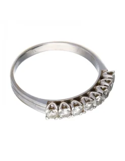 Anillo de oro blanco 18 kl con diamantes