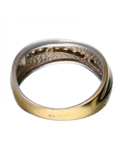 Anillo de oro blanco 18 kl zirconitas