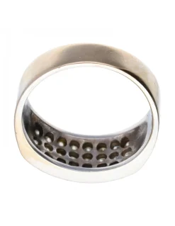 Anillo de oro blanco 18 kl con diamantes