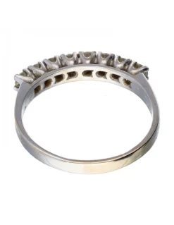 Anillo de oro blanco 18 kl con diamantes