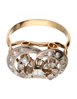 Anillo de oro blanco con zirconitas