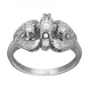 Anillo de Oro blanco con diseño Coctel y Brillantes