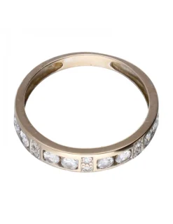 Anillo de oro blanco con zirconita