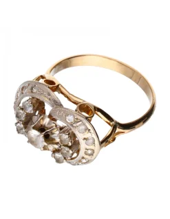 Anillo de oro blanco con zirconitas