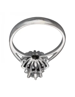 Anillo de Oro blanco con diseño Solitario y Brillante