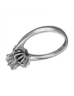 Anillo de Oro blanco con diseño Solitario y Brillante