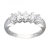 Anillo de Oro blanco 18K con diseño y Circonitas