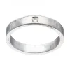 Anillo de Oro blanco 18K con diseño y Brillante