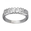Anillo de Oro blanco 18K con diseño y Brillantes