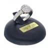 Anillo de oro blanco 18K con diseño y brillantes