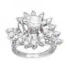 Anillo de Oro blanco 18K con diseño y Brillantes
