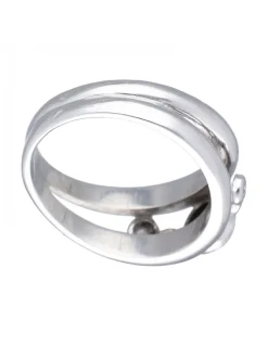 Anillo de Oro blanco 18K con diseño y Brillantes