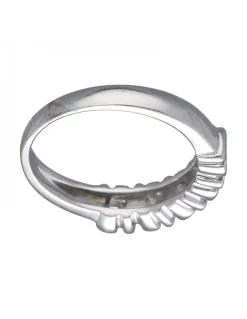 Anillo de Oro blanco 18K con diseño y Brillantes