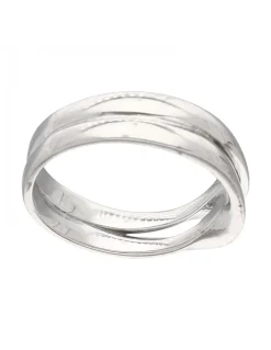 Anillo de Oro blanco 18K con diseño y Circonita central