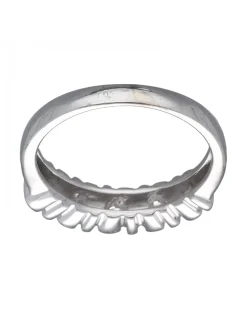 Anillo de Oro blanco 18K con diseño y Brillantes