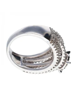 Anillo de oro blanco 18Kl con diamantes
