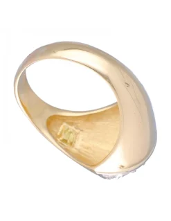 Anillo de Oro blanco y amarillo 18K con diseño y Brillantes