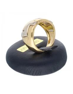 Anillo de oro blanco y amarillo 18K con diseño