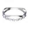 Anillo de oro blanco zirconitas