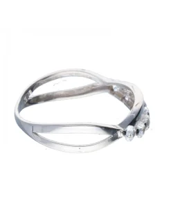 Anillo de oro blanco zirconitas