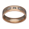 Anillo de Oro rosado y blanco 18K con diseño y Brillantes