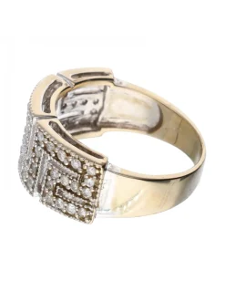 Anillo de oro y oro blanco 18 kl diamantes