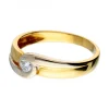 Anillo de oro y oro blanco 18 kl con diamante