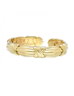 Brazalete con diseño oro amarillo 18kl