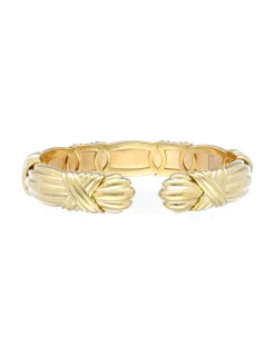 Brazalete con diseño oro amarillo 18kl