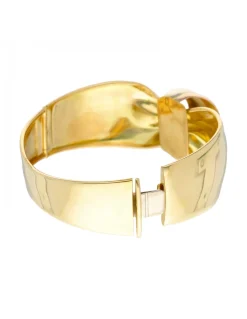 Brazalete tres oro 18kl diseño lazo