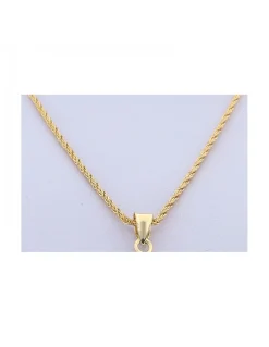 Cadena con colgante de oro amarillo 18 K con diseño y piedra sintética