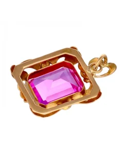 Colgante de oro 18 kl con amatista