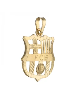 Colgante de Oro amarillo con diseño del escudo Futbol Club Barcelona