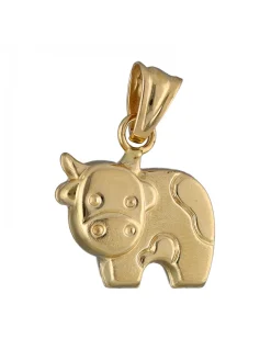 Colgante de Oro amarillo con diseño de Vaca