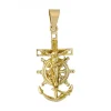 Colgante de Oro amarillo 18K con diseño de Cruz y Ancla