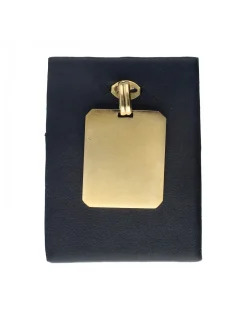 Colgante de oro amarillo 18K con diseño de medalla para grabar