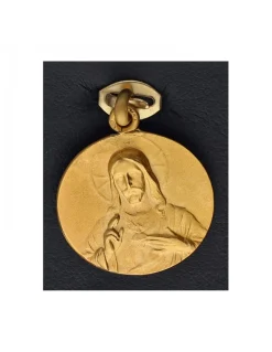 Colgante de oro amarillo 18 K con diseño religioso