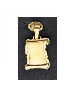 Colgante de oro amarillo 18 K con diseño de pergamino